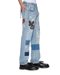 Mens Chitch Manhattan Repair Slim Denim Jeans