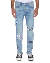 Mens Chitch Striker Patched Slim Denim Jeans