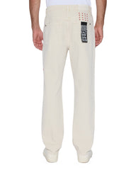 Mens Hazlow Ecru Straight Denim Jeans