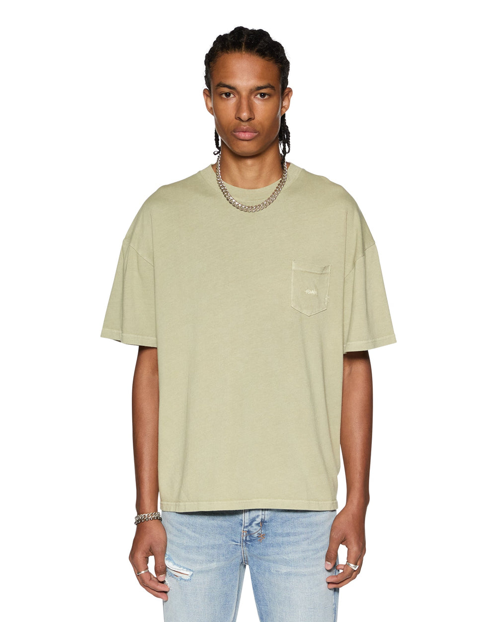 Est Pocket Ss Tee Grass Oversized Tee