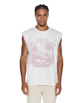 Mens Paradiso Cut Off Tee Vintage White Tees