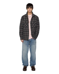 Mens Snakebite Shirt Check Charcoal Shirts