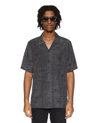Verses Black Short Sleeve Resort Shirt