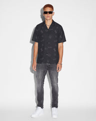 Kash Box Resort Short Sleeve Mens Shirt - Coal Grey