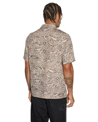 Confused Resort Short Sleeve Mens Shirt - Leopard Print