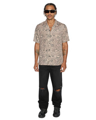 Confused Resort Short Sleeve Mens Shirt - Leopard Print