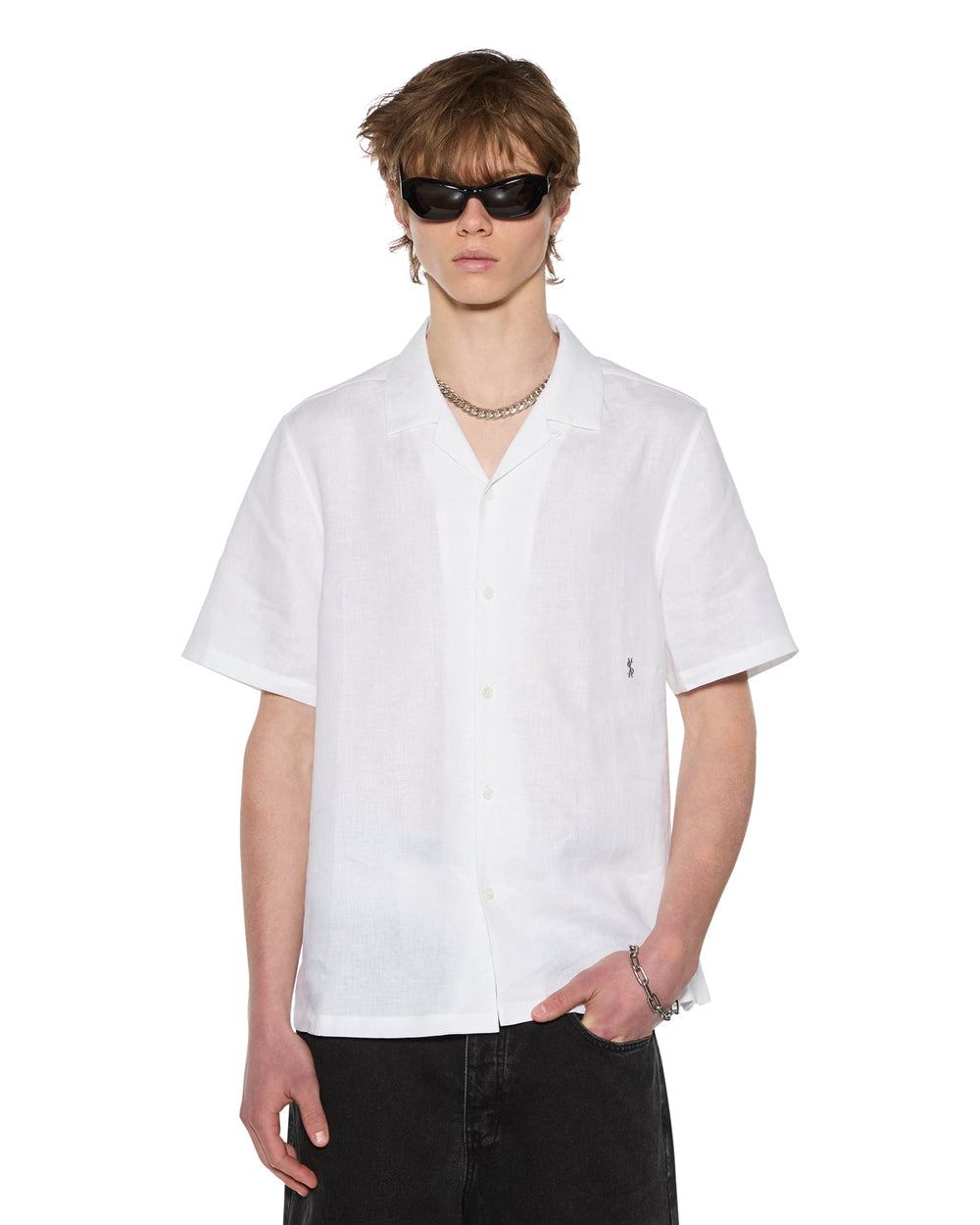 Mens Costa Resort Ss Shirt White Shirts