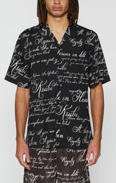 Mens Kursed Resort Ss Shirt Black Shirts