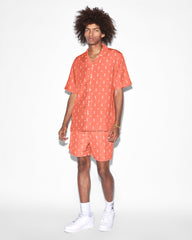 Allstar Resort Short Sleeve Button Up Shirt - Orange