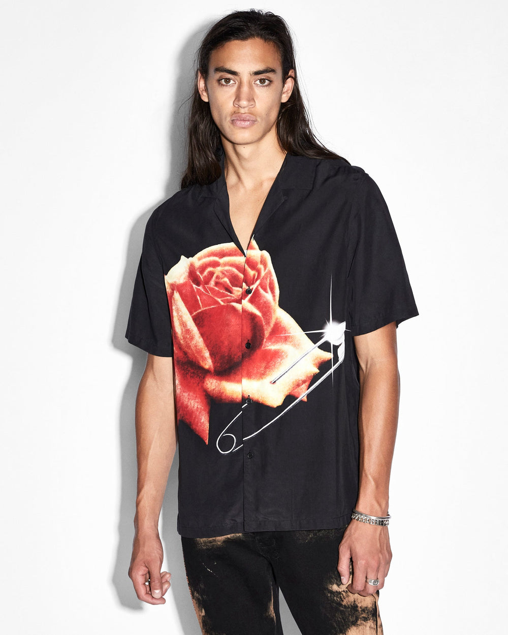 Buy Rose Garden Resort Ss Shirt Black KSUBI