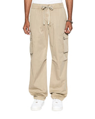Krush Mid Rise Straight Leg Cargo Pant Fog - Overdyed Khaki