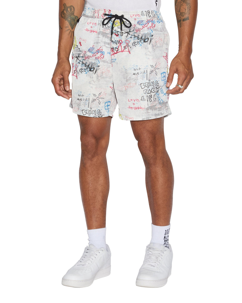 Skrawler Mens Board Short - White