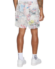 Skrawler Mens Board Short - White