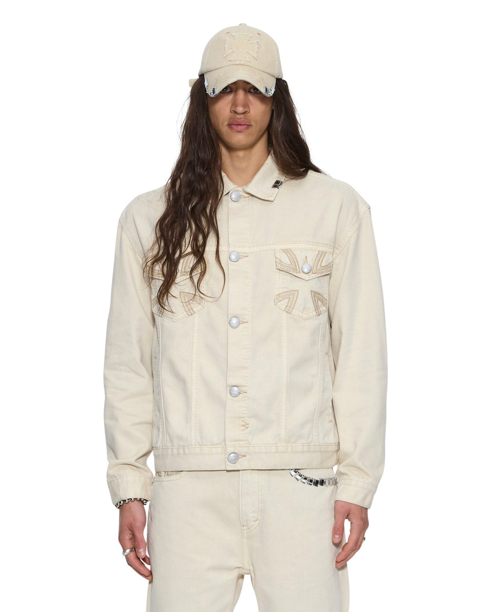 Mens Ksubi X Alice Hollywood Oh G Jacket Ivory Jackets