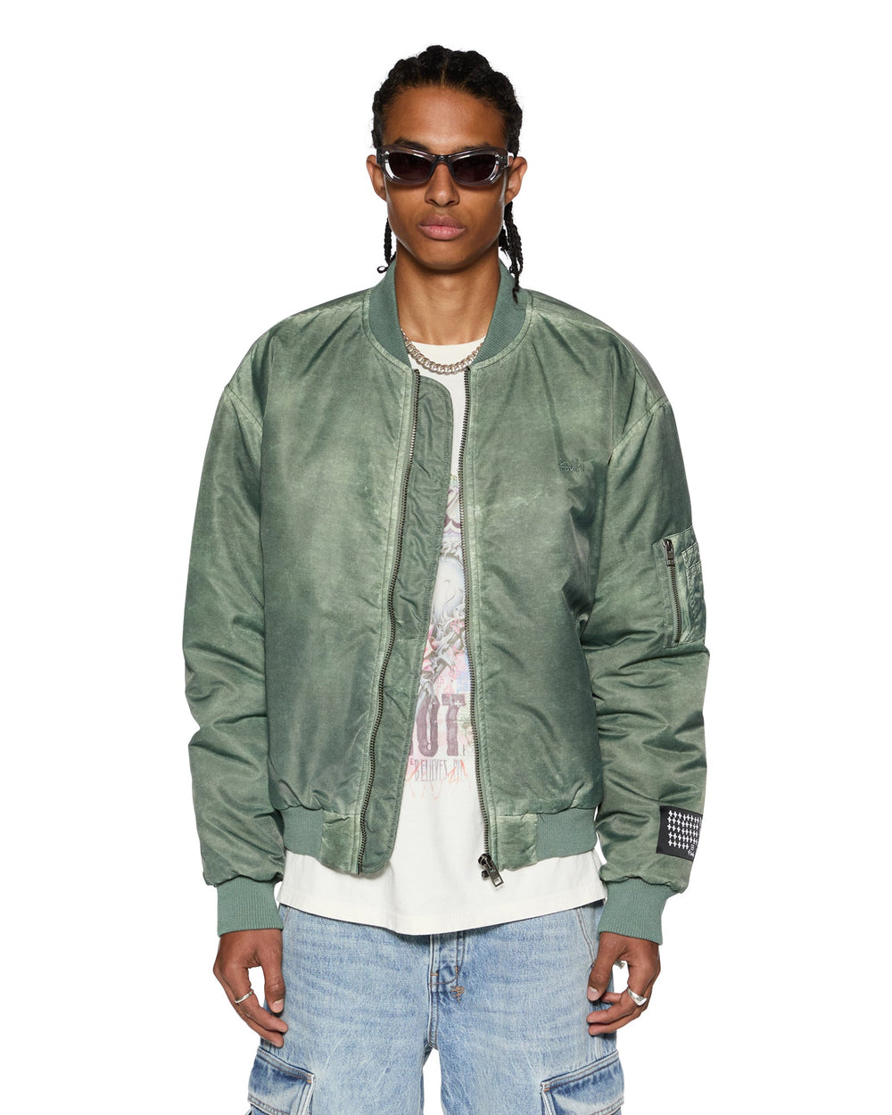 Royalty Khaki Overdye Bomber Jacket