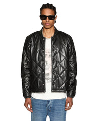 Mens Eclipse Quilted Bomber Black Jackets