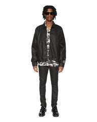 Raider Waxed Black Harrington Denim Jacket