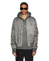 Royalty Padded Bomber Overdye Coal - Grey
