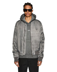 Royalty Padded Bomber Overdye Coal - Grey