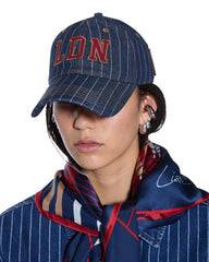Ldn Retro Cap Navy Pinstripe