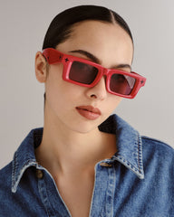Smiths Rectangle Sunglasses - Red/Black