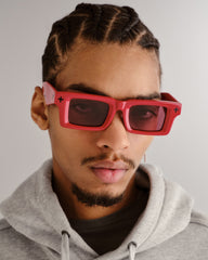Smiths Rectangle Sunglasses - Red/Black