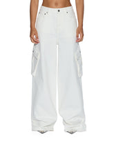 Womens Baggy Jean Cargo Ecru Baggy Denim Jeans