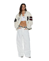 Womens Ksuper Fly Baggy Denim Jeans