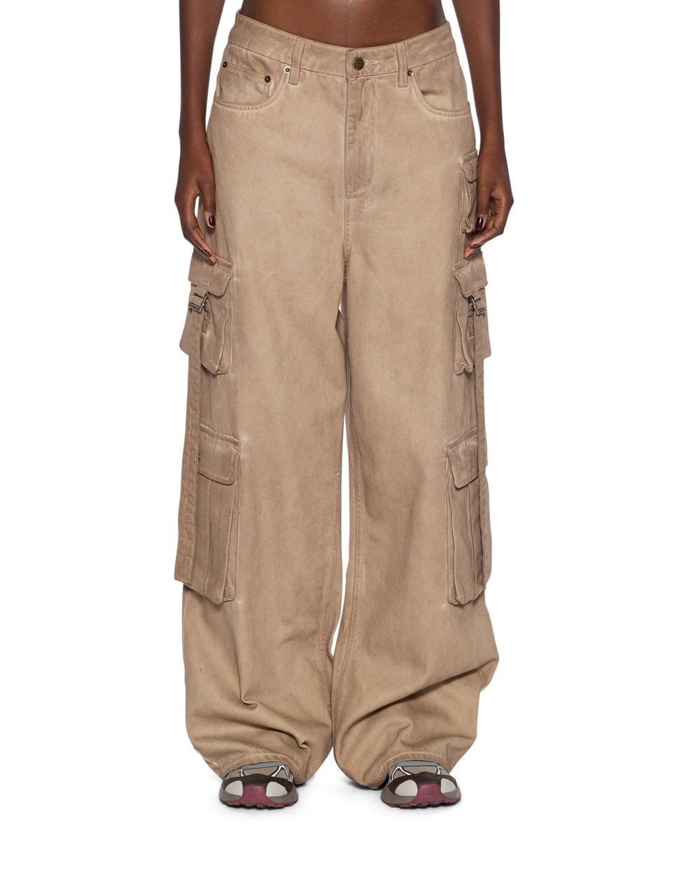 Womens Ksuper Cargo Terra Baggy Denim Jeans