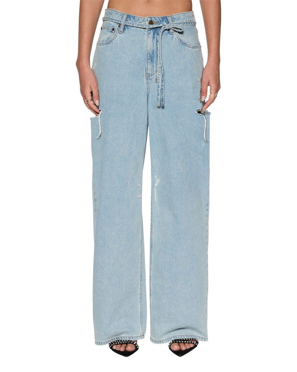 Rollin Cut Out Baggy Jeans