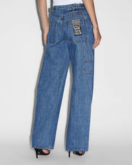 Low Rider Carpenter Moody Low Rise Jeans - Mid Blue Denim