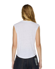 Womens Motor Oil Moss Tank White Fashion Tops