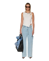 Twisted White Tank Top