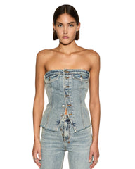 Retro Bustier Youth - Blue Denim
