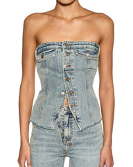 Retro Bustier Youth - Blue Denim
