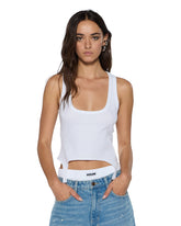 Womens Origin Tank Garter White Fashion Tops
