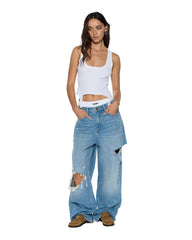 Womens Origin Tank Garter White Fashion Tops