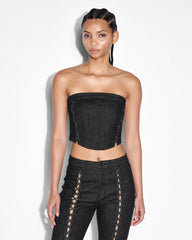 Buy Bustier Ebony Laced Laced Top KSUBI