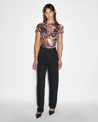 Visions Mesh Short Sleeve T-shirt - Multi Print