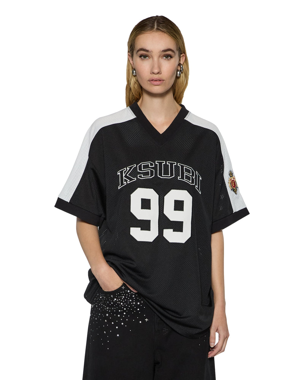 Womens 99 Ss Jersey Black Tees