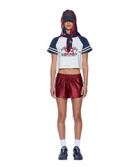 Womens Raglan Boxy Ss Tee Vintage White/Navy Tees