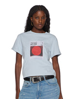 Womens Art Trip Shrunken Cut Out Tee Ice Mist Tees