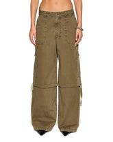 Baggy Cargo Detachable Straight Leg Pant - Khaki