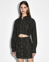 Buy Cutout Shirt Dress Camo Cotton Mini Dress KSUBI