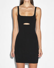Forbidden Mini Knit Dress - Black