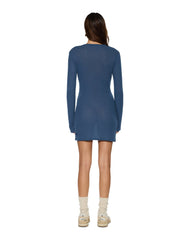 Womens Crawford Ls Dress Ink Blue Dresses