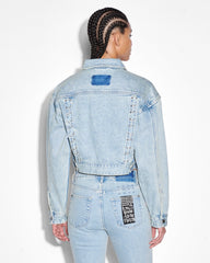 Buy Billie Jacket Dove Laced Denim Trucker Jacket KSUBI
