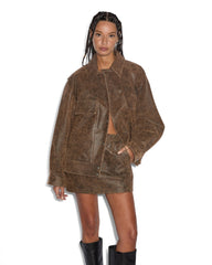 Creed Jacket Weathered - Brown Leather