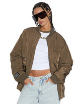 Score Bomber Womens Jackets - Khaki And Cedar