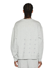 Buy 4 x 4 Biggie Crew Grey Marle Grey Sweater Ksubi